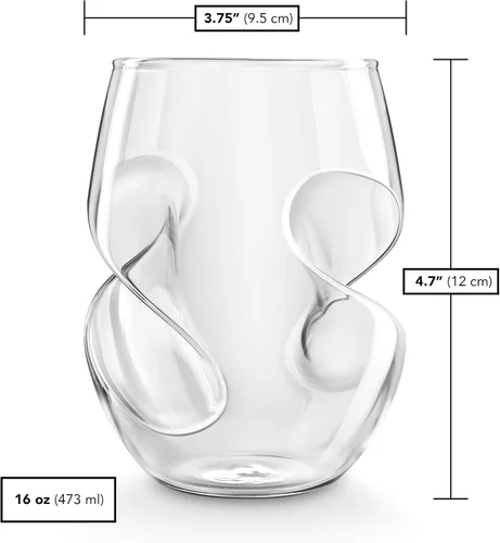 Miniatura 6 de Final Touch L'Grand Conundrum Aerator Decantador de Vino Botella Completa - 25.4 Oz. Vidrio de Cristal Transparente de Calidad Soplado a Mano