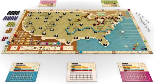 Miniatura 8 de Capstone Games: Ride The Rails, juego de mesa de estrategia central, de 3 a 5 jugadores, 1 página de reglas, tiempo de juego rápido de 60 minutos, a