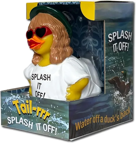 Miniatura 3 de CelebriDucks - Tail-RRR - Splash It Off - Patos de goma flotantes - Juguete de baño coleccionable para niños y adultos de todas las edades