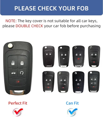Miniatura 2 de OFFCURVE Funda para llavero con llavero Compatinle con Chevy – Funda de coche apta para Chevrolet GMC Buick Encore Terrain Malibu Camaro Cruze
