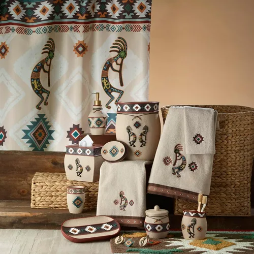 Miniatura 4 de Avanti Linens - Vaso, artículos esenciales para el baño de invitados, decoración azteca para el hogar (colección de baile navajo)