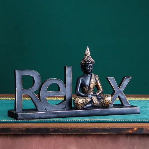Miniatura 6 de Smadeer Estatua de Buda de Buda - Estatuas de Buda para decoración del hogar, estatua de Buda riendo para yoga, feng shui, meditación, decoración