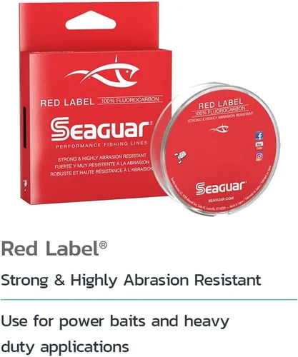 Miniatura 2 de Seaguar Red Label Línea de Pesca para Carnadas Potentes y Aplicaciones de Servicio Pesado, Agua Dulce, 100% Fluorocarbono, Transparente, Múltiples