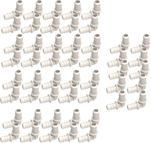Miniatura 28 de SEAFLO Acoplamiento de tubería PEX de plástico de 90 grados 1/2" Barb x 1/2" adaptador de codo de ajuste de púas compatible con tubo PEX o PE-RT