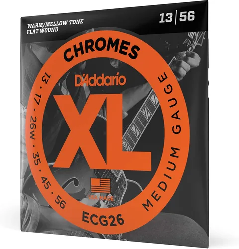 Miniatura 12 de D'Addario Cuerdas de Guitarra – Cuerdas de Guitarra Eléctrica XL Chromes – Entorchado Plano – Pulidas para una Sensación Ultra Suave y Tono Cálido