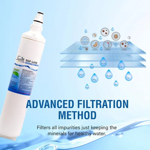 Miniatura 4 de Swift Green Filters SGF-LA50 Filtro de agua compatible para refrigerador LG LT600P, 5231JA2006A, 46-9990, EFF-6003A, EFF-6004A, fabricado en Estados