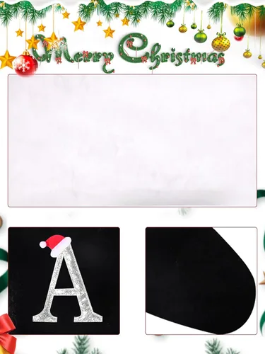 Miniatura 4 de Medias de Navidad de 20 pulgadas con monograma, letras, medias súper suaves grandes de Navidad, medias de monograma rojo para Navidad, regalo