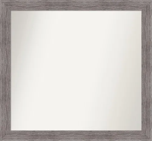 Miniatura 348 de Amanti Art Espejo de baño gris para sobre el fregadero, 31 x 48 pulgadas, espejo de tocador rectangular estrecho de color gris, marco de madera