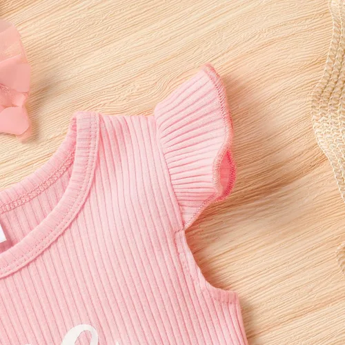 Miniatura 32 de GRNSHTS Traje de bebé niña 1er cumpleaños traje acanalado tul mameluco princesa pastel Smash sesión de fotos ropa + diadema