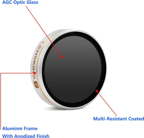 Miniatura 5 de Paquete de 3 filtros de lente de cámara ND4/ND8/ND16 para DJI Phantom 4 Pro/Pro+/Advance, AGC Optics, sellado contra la intemperie, filtro