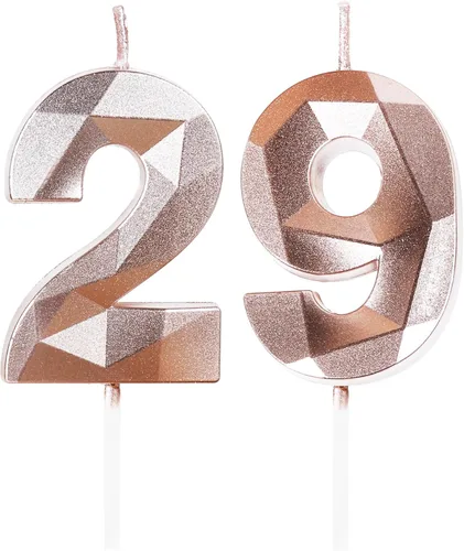 Miniatura 278 de Velas de cumpleaños número 15, velas número 15, velas de feliz cumpleaños de oro rosa para pastel, decoraciones de cobertura de pastel de diseño 3D