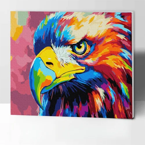 Miniatura 5 de Kit de pintura al óleo con números para manualidades para adultos, juegos de pintura por números para niños principiantes en lienzo, lobo colorido