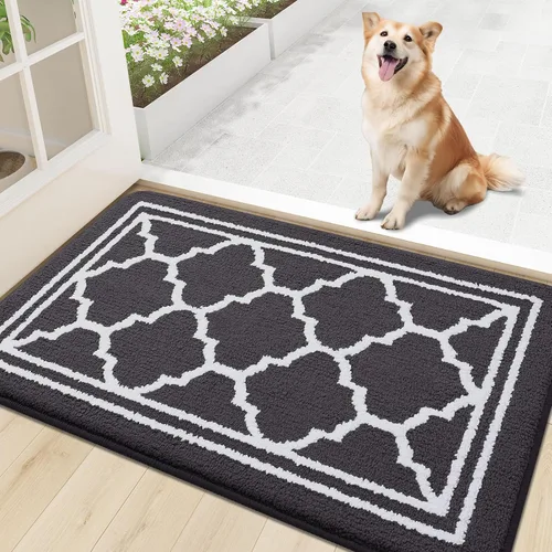Miniatura 53 de Buganda Alfombra para Puerta Interior, Felpudo Resistente a la Suciedad y Absorbente, Antideslizante, Alfombras de Perfil Bajo para Entrada Marrón