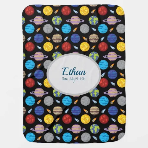 Miniatura 3 de Manta Luna, manta de bebé personalizada de luna y estrellas, manta de bebé Love You to The Moon and Back, manta de bebé de género neutro, cuarto de 9