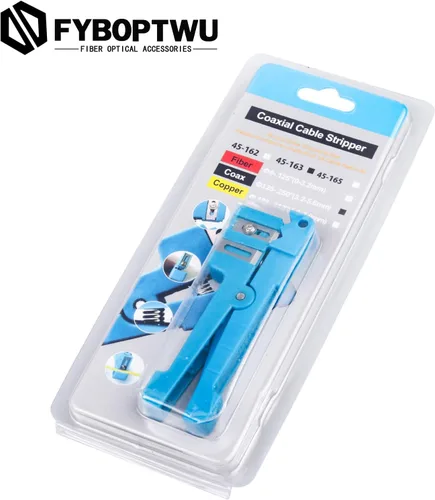 Miniatura 2 de Herramienta de corte de pelado de cables coaxiales, pelacables coaxiales, pelacables de fibra óptica, cortador de cable, crimpadora 45-163, 2