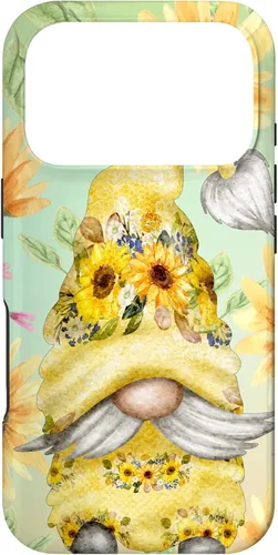 Miniatura 29 de iPhone 14 Pro Max Gnomo de girasol para jardín mamá hippies lindo patrón de verano caso