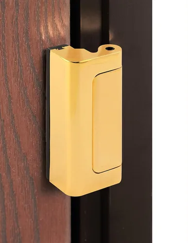 Miniatura 4 de Prime-Line U 11442 Cerradura de refuerzo de puerta – Añade alta seguridad adicional a tu hogar y evita la entrada no autorizada – Tope de 3 Latón