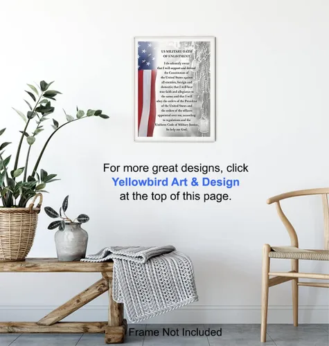 Miniatura 6 de Arte de pared de la bandera estadounidense - Decoración patriótica para habitaciones - Regalo para soldados militares, veteranos, ejército, marina