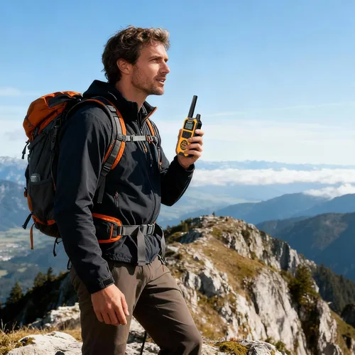 Miniatura 9 de NXGKET Walkie Talkies de alta resistencia para adultos, radios bidireccionales de largo alcance, IP67 impermeable, 2M a prueba de caídas, NOAA
