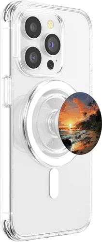 Miniatura 3 de Beach Ocean Sundown Graphic PopSockets MagSafe PopGrip for iPhone