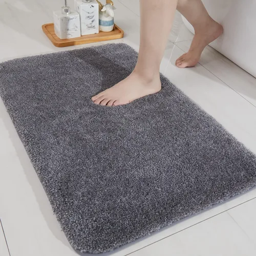 Miniatura 18 de COSY HOMEER Alfombras extra gruesas para el baño, tapetes de baño antideslizantes, tapete de felpa suave, peludo y 100% micro poliéster, tapete