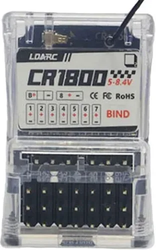 LDARC CT01 CR1800 Receptor 2.4G Transmisor de radio de 8 canales para vehículos rastreados, camiones, automóviles y barcos