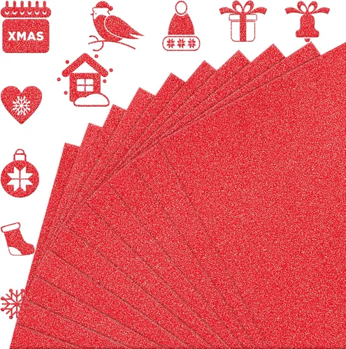 Miniatura 12 de FEILIBAY 20 hojas de papel de cartulina con purpurina rosa, tamaño A4, para manualidades, decoraciones de cumpleaños y bodas, embalaje de caja
