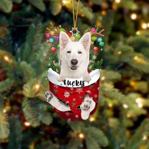 Miniatura 13 de Adorno de Navidad personalizado para perro Airedale Terrier en bolsillo de nieve, adorno para árbol de Navidad, idea de regalo para amantes