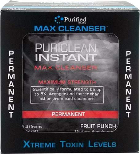 Wellgenix Puriclean Instant Max Cleanser - 7 días de desintoxicación, sabor a ponche de frutas, limpieza de sistema de cuerpo completo, eliminación