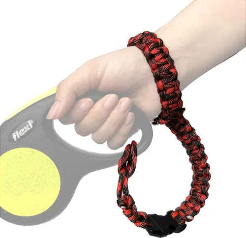 Miniatura 9 de Correa de muñeca ajustable manos libres para correa de perro, correa de seguridad para correas retráctiles para perros, negro