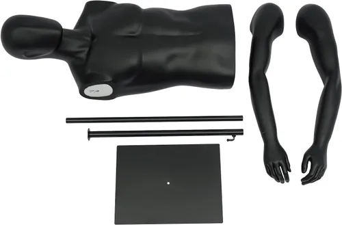 Miniatura 8 de Forma de vestido de torso de maniquí masculino, maniquí de costura con brazos desmontables, exhibición de maniquí con soporte de metal, altura