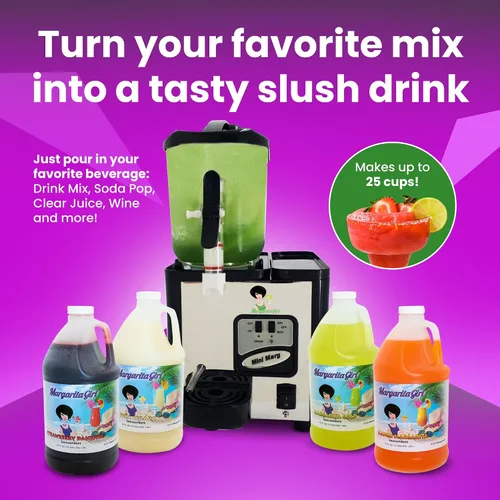 Miniatura 3 de Margarita Girl Máquina de bebidas congeladas congeladas de un solo tazón, modelo versátil de alta capacidad con un tazón de 1.6 galones, hace 25