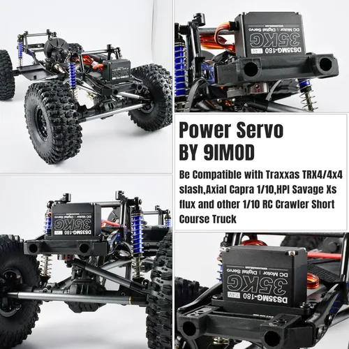 Miniatura 6 de Servo motor de dirección RC de alto par a prueba de agua de 77.2 lbs, potente y rápido engranaje de metal completo digital de alta velocidad servo