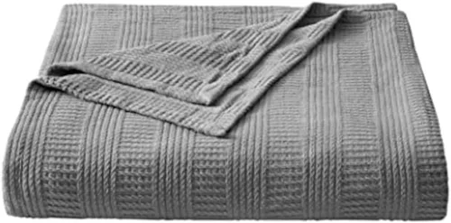Miniatura 3 de Nautica - Manta tamaño Queen, ropa de cama tejida de algodón texturizado, ideal para cama o sofá, certificado Oeko-Tex (rayas grises)