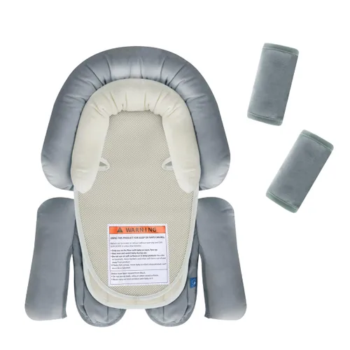 Miniatura 14 de COOLBEBE Juego de soporte y fundas de correa para bebé recién nacido, almohadillas extra suaves para asiento de automóvil, perfecto para asientos
