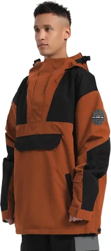 Miniatura 13 de GSOU SNOW Chaqueta de esquí para hombre, abrigo de nieve para snowboard, cálido, invierno, impermeable, con capucha