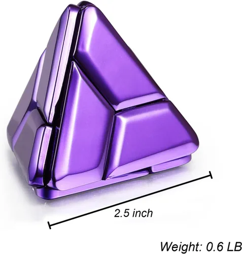 Miniatura 2 de Rompecabezas de metal triángulo 3D (púrpura)