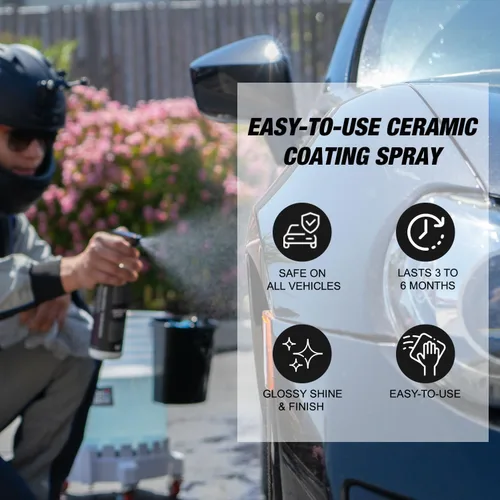 Miniatura 2 de WASH&WHIPS Sonoma Spray de acabado de cerámica 9H: fácil de usar, sin tiempo de curación, después del lavado de autos, protectores contra el sol