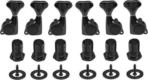 Miniatura 2 de Juego de 6 cabezales de máquina de guitarra Yootones sellados, afinadores de repuesto 3L+3R compatibles con guitarras eléctricas o acústicas Strat
