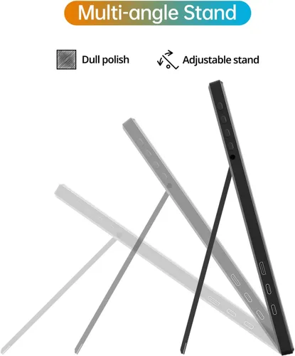 Miniatura 4 de Monitor portátil de 16.0 pulgadas FHD 1920 * 1200P USB C HDMI Ultradelgado IPS para viajes, pantalla con altavoces, HDR Plug&Play, monitor externo