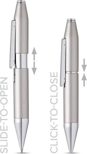 Miniatura 3 de Cross X Bolígrafo de tinta de gel recargable, citas cromadas, incluye embalaje minorista de marca, gris grafito Gris (Graphite Gray)