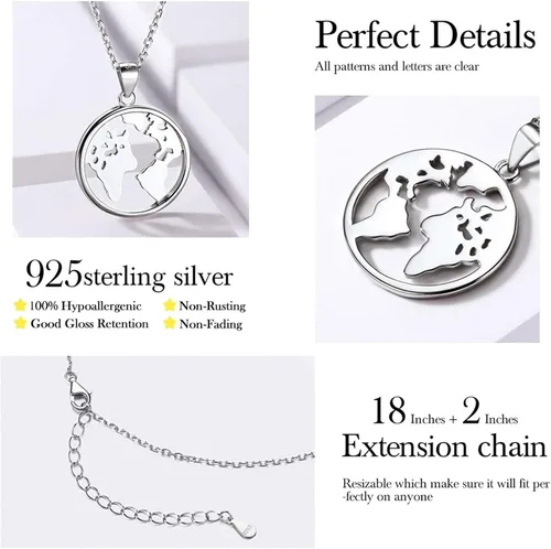 Miniatura 4 de ChicSilver Collar de moneda de plata de ley, collar con colgante de moneda para mujer (con caja de regalo)