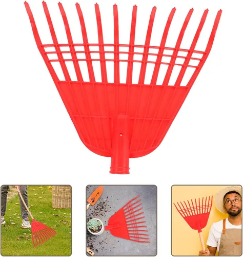 Miniatura 8 de Portable Plastic Garden Lawn Rake Head Replacement with Tines for Efficient Leaf and Grass Removal Lightweight Rake for Outdoor Gardening Farm