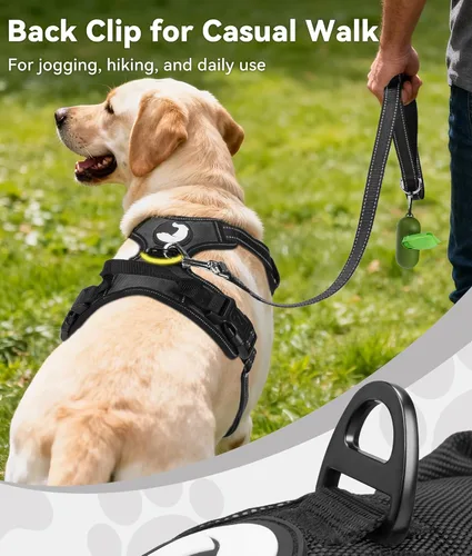 Miniatura 4 de Joytale Arnés sin tirones para perros pequeños, chaleco reflectante para mascotas con clip frontal, arnés acolchado suave ajustable con asa de fácil
