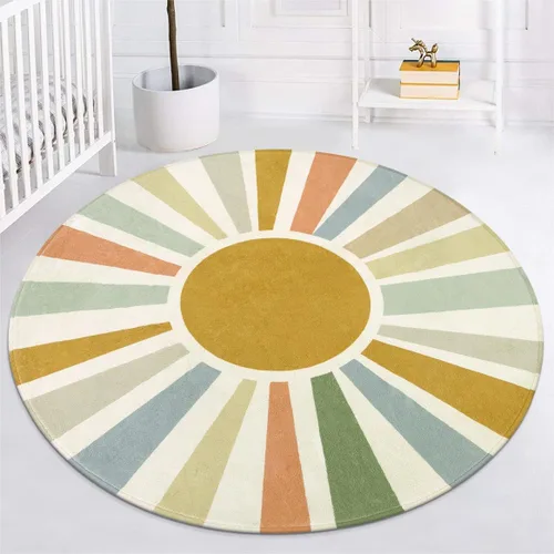 Miniatura 25 de STARUIA - Alfombra Boho Lavable de 3'x5', Alfombra de Área para Niños para Sala de Juegos, Alfombras Coloridas para Niños para Dormitorio, Alfombra