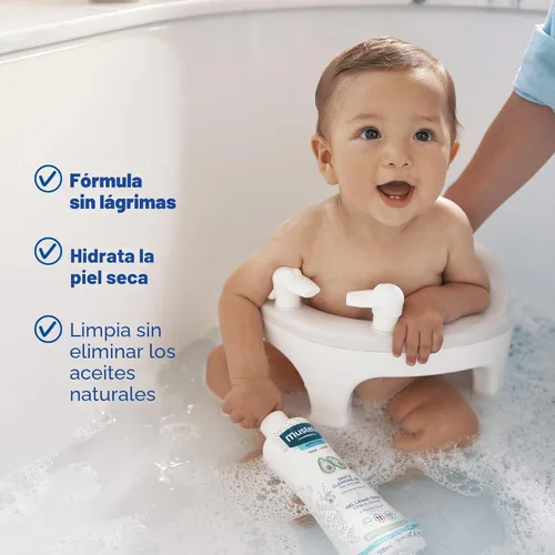 Miniatura 12 de Mustela Set de regalo para la hora del baño para bebés, esenciales para el cuidado de la piel del bebé con aguacate natural, contiene loción