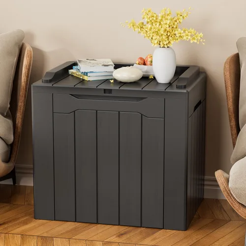 Miniatura 11 de YESHOMY Contenedores de almacenamiento de plástico de 30 galones con tapa, organizadores de cajas apilables para sala de estar, oficina, dormitorio