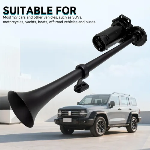 Miniatura 2 de Bocinas de aire para camión, kit de bocina de tren súper fuerte para vehículo de 12V/camión semi/coche/barco/jeep/furgoneta/motocicleta/SUV, bocina