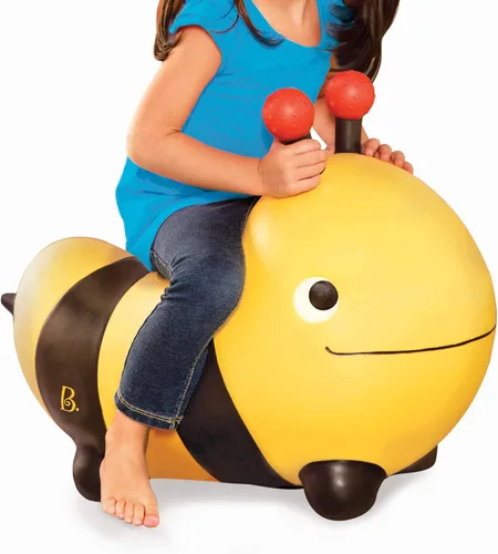 Miniatura 2 de B. toys – Juguetes inflables Bee Bouncer para montar – Juguetes para niños con bomba de aire – Juguetes para niños pequeños para el equilibrio