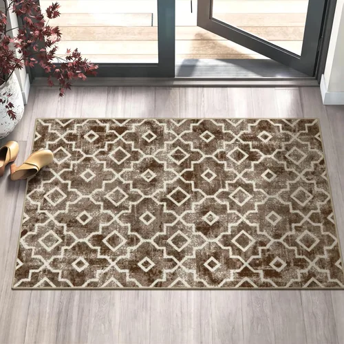 Miniatura 13 de Wonnitar Tapete marroquí para puerta interior, antideslizante, lavable a máquina, de perfil bajo, atrapador de suciedad, de bienvenida para entrada